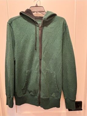 NWOT OP Men's Green Full-Zip Hooded Sweater